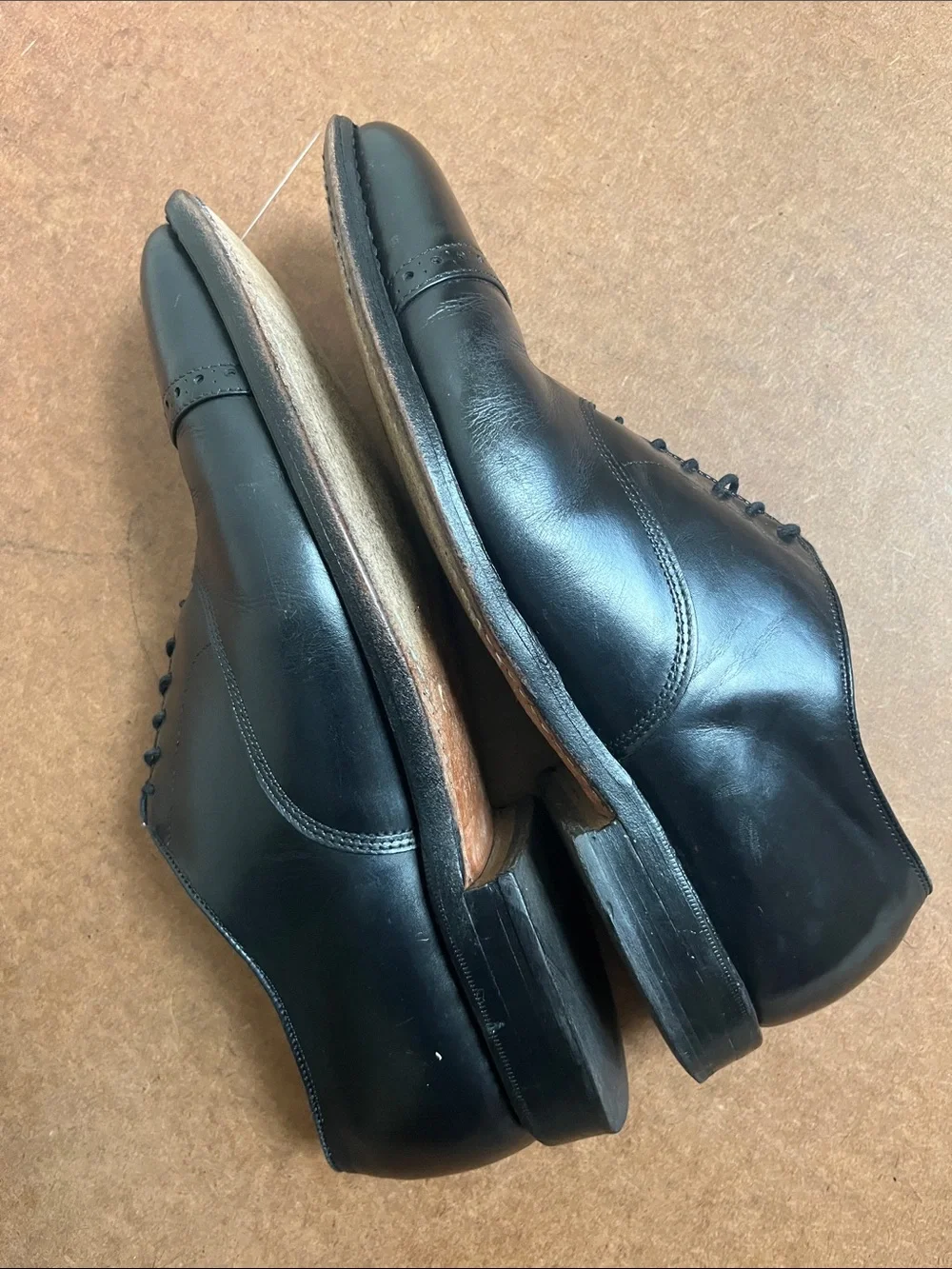 Allen Edmonds Byron Men’s Size US 9D EU 43 UK/AU 8.5 black Cap Toe Dress Shoe